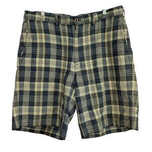 Tommy Bahama Linen Silk Blend Plaid Men’s Shorts Size 35 With 9.5 Inch Inseam